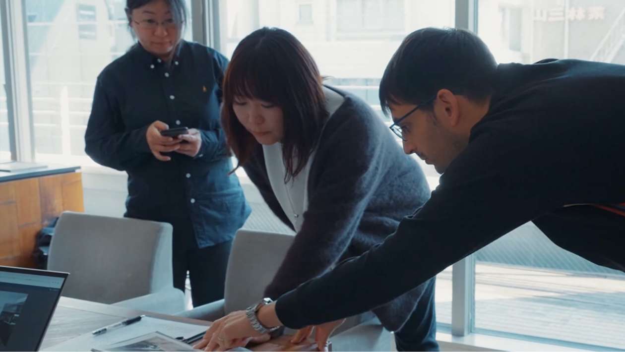 床材打ち合わせ風景